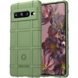 Mobigear Rugged Shield Google Pixel 7 Pro Hoesje Flexibel TPU Backcover Shockproof - Groen
