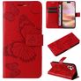 Mobigear Butterfly iPhone 16 Plus Hoesje Bookcase Portemonnee - Rood