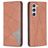 Mobigear Rhombus Slim Samsung Galaxy S24 Hoesje Bookcase - Bruin