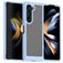 Mobigear Crystal Samsung Galaxy Z Fold 5 Hoesje Hardcase Backcover - Transparant / Blauw