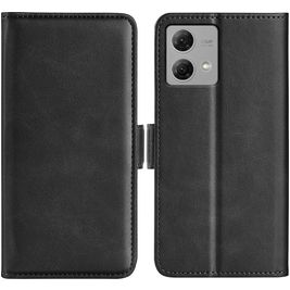 Mobigear Slim Magnet Motorola Moto G84 Hoesje Bookcase Portemonnee - Zwart
