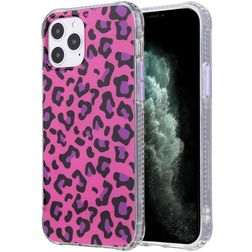 Mobigear Leopard iPhone 12 Pro Max Hoesje Flexibel TPU Backcover - Roze