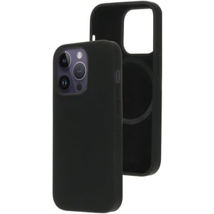 Mobiparts iPhone 14 Pro Siliconen MagSafe Hoesje Backcover - Zwart