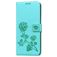 Mobigear Roses Xiaomi Redmi Note 9S Hoesje Bookcase Portemonnee - Turquoise