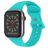 Mobigear Sport Dual Siliconen Apple Watch Bandje Druksluiting - 49/46/45/44 mm - Turquoise