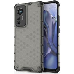 Mobigear Honeycomb Xiaomi 12 Hoesje Hardcase Backcover Shockproof - Zwart