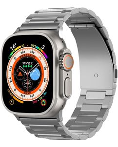 Mobigear Perth Titanium Apple Watch Bandje Vouwsluiting - 49/46/45/44 mm - Spacegrijs