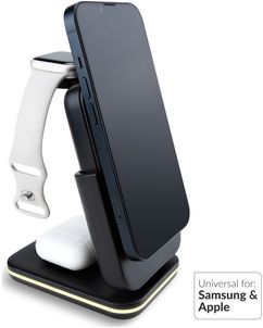 Mobilize 4in1 Detachable Laadstation Qi Wireless 15W - Zwart