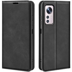 Mobigear Retro Slim Xiaomi 12 Pro Hoesje Bookcase Portemonnee - Zwart