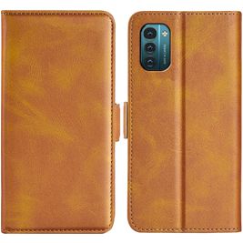 Mobigear Slim Magnet Nokia G21 Hoesje Bookcase Portemonnee - Cognac
