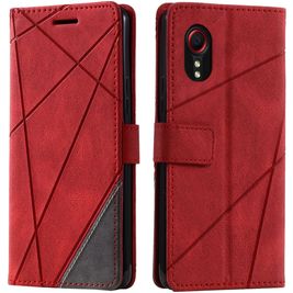 Mobigear Rhombus Samsung Galaxy Xcover 7 Hoesje Bookcase Portemonnee - Rood