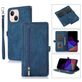 Mobigear Zipper iPhone 14 Hoesje Bookcase Portemonnee - Blauw