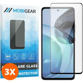 Mobigear Premium Motorola Moto G72 Glazen Screenprotector - Case Friendly - Zwart (3-Pack)