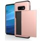 Mobigear Card Samsung Galaxy S10e Hoesje Hardcase Backcover Shockproof met Pasjeshouder - Legergroen