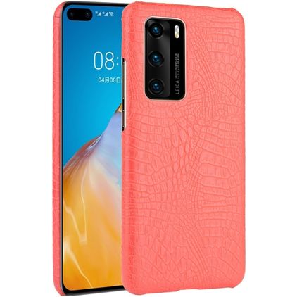 Mobigear Croco Huawei P40 Hoesje Hardcase Backcover - Rood
