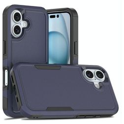 Mobigear Heavy Armor iPhone 16 Hoesje Hardcase Backcover Shockproof - Donkerblauw