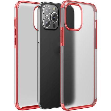Mobigear Shockproof iPhone 13 Pro Max Hoesje Hardcase Backcover Shockproof - Rood