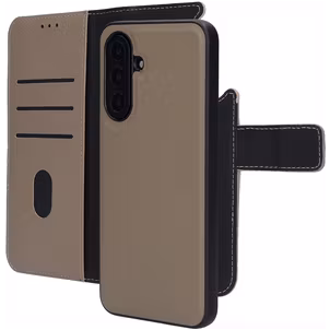 Mobiparts Samsung Galaxy A17 Hoesje Echt Leer Uitneembare 2in1 Bookcase Portemonnee - Taupe