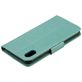 Mobigear Flowers iPhone XR Hoesje Bookcase Portemonnee - Turquoise
