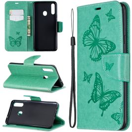 Mobigear Butterfly Samsung Galaxy A20s Hoesje Bookcase Portemonnee - Turquoise