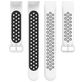 Mobigear Sport Plus Buckle Siliconen Fitbit Charge 4 Bandje Gespsluiting - Wit / Blauw