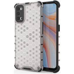 Mobigear Honeycomb OPPO Reno 4 Hoesje Hardcase Backcover Shockproof - Wit