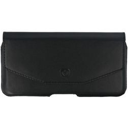 Valenta Amsterdam iPhone SE (2022) Echt Leer Broekriemhoesje - Riemtasje - Holster - Zwart