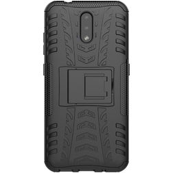 Mobigear Tire Nokia 2.3 Hoesje Hardcase Backcover Shockproof met Standaard - Zwart