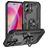 Mobigear Armor Ring iPhone 16 Plus Hoesje Hardcase Backcover Shockproof met Ringhouder - Zwart