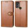 Mobigear Snap Button TCL 305 Hoesje Bookcase Portemonnee - Bruin