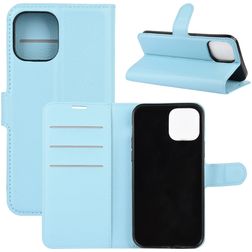 Mobigear Classic iPhone 12 Hoesje Bookcase Portemonnee - Blauw