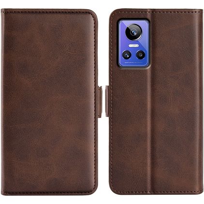 Mobigear Slim Magnet Realme GT Neo 3 Hoesje Bookcase Portemonnee - Bruin