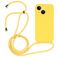 Mobigear Lanyard iPhone 15 Plus Siliconen Hoesje met koord - Geel