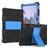 Mobigear ShieldStand Samsung Galaxy Tab A8 10.5 (2021) Hoes Hard kunststof / Siliconen Backcover + Standaard - Zwart / Blauw