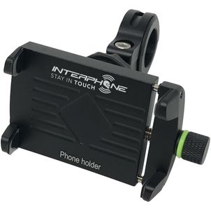 Interphone Aluminum Motocrab Telefoonhouder Fiets / Motor Fietsstuur Bevestiging Klem Universeel - Zwart