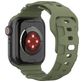 Mobigear Sport Armor Siliconen Apple Watch Bandje Druksluiting - 42/41/40/38 mm - Olive