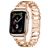 Mobigear Vienna Stalen Apple Watch Bandje Vouwsluiting - 49/46/45/44 mm - Roségoud
