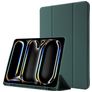 Mobigear Tri-Fold Gel iPad Pro 11 Inch (2024) Hoes TPU,Kunstleer Bookcase + Stylus Houder - Groen