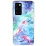 Mobigear Marble Huawei P40 Hoesje Flexibel TPU Backcover - Blauw