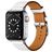 Mobigear Torino Leren Apple Watch Bandje Gespsluiting - 42/41/40/38 mm - Wit