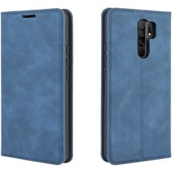 Mobigear Retro Slim Xiaomi Redmi 9 Hoesje Bookcase Portemonnee - Donkerblauw