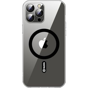 Valenta Doorzichtig iPhone 14 Pro Max MagSafe Hoesje Gehard Glas Backcover - Transparant