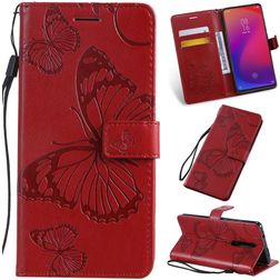 Mobigear Butterfly Xiaomi Mi 9T Hoesje Bookcase Portemonnee - Rood
