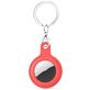 Mobigear Keychain Apple AirTag Hoesje Flexibel Siliconen Sleutelhanger - Rood