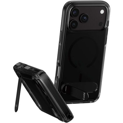 CARE by PanzerGlass Kickstand iPhone 18 Pro Max MagSafe Hoesje Hardcase Backcover Shockproof met Standaard - Zwart