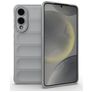 Mobigear Bumpy Samsung Galaxy S25 Edge Hoesje Flexibel TPU Backcover - Grijs