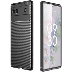 Mobigear Racing Google Pixel 6a Hoesje Flexibel TPU Backcover - Zwart