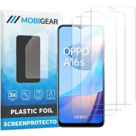 Mobigear OPPO A16s Screenprotector Folie - Case Friendly (3-Pack)