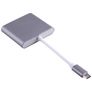 Mobigear USB-C naar HDMI / USB-A / USB-C Hub - Grijs