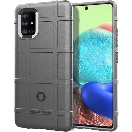 Mobigear Rugged Shield Samsung Galaxy M51 Hoesje Flexibel TPU Backcover Shockproof - Grijs